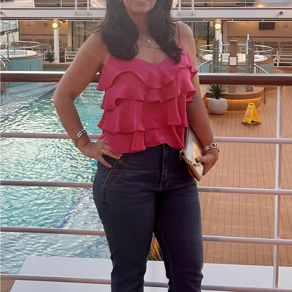 Ramy Brook Pink Layered Camisole Size Small S